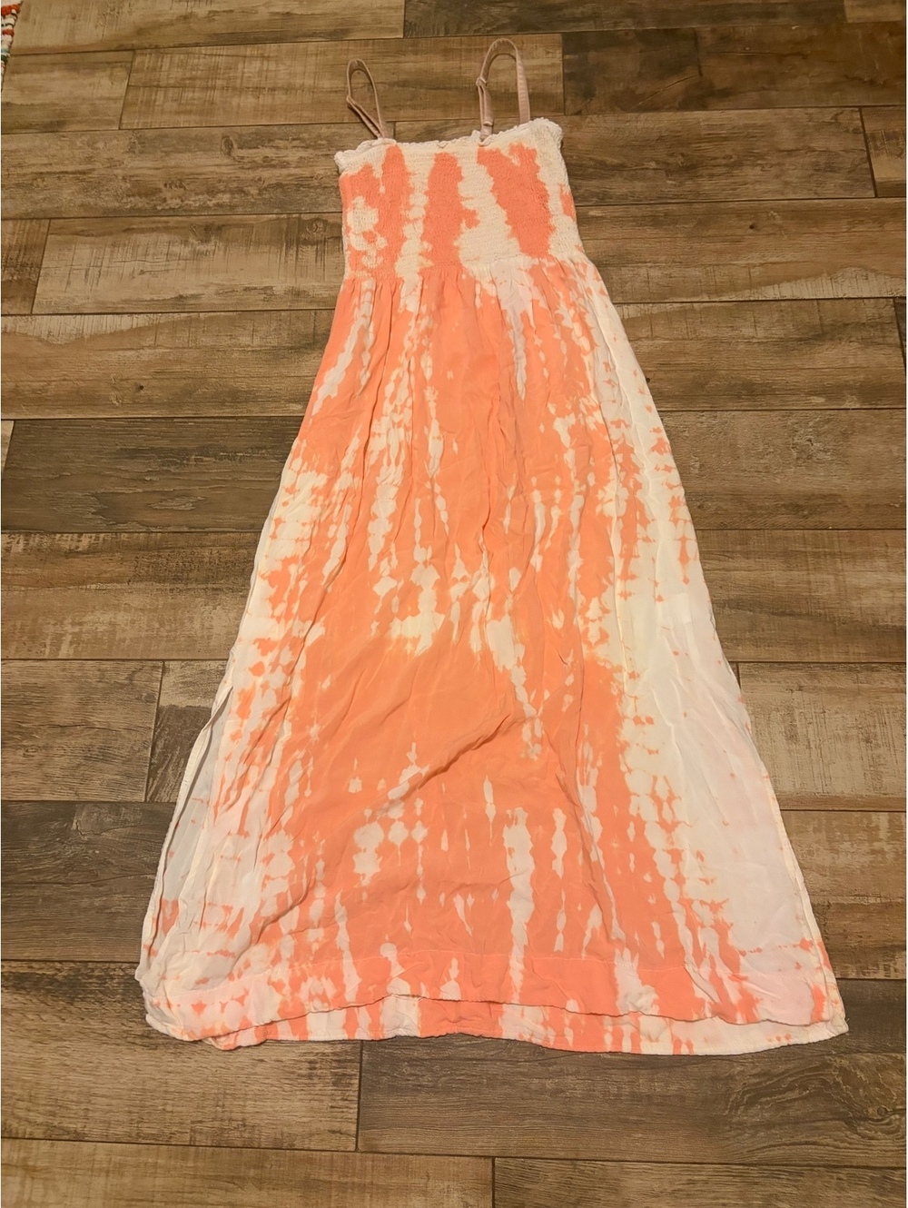 Kiwi & Punch Pink and White Tye Dye Maxi Dress Size Medium